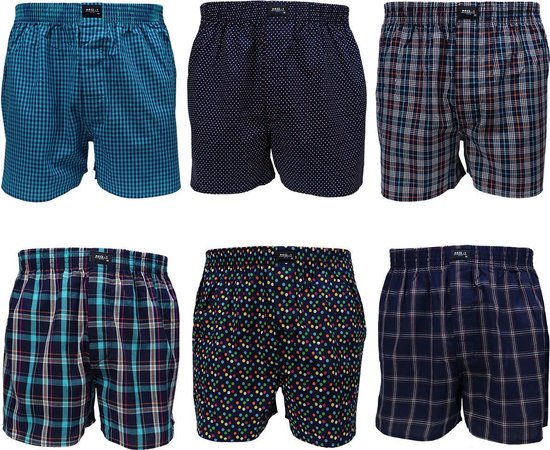 MG-1 Wijde American Boxershorts Heren Geruit/Gestipt Multipack - Maat S |  bol.com