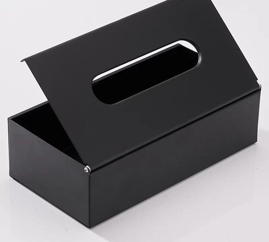Tissue Box Zwart - Metaal- Tissuehouder-Papierhouder-Zakdoekjeshouder-... |  bol.com