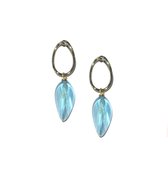 Oorbellen | turquoise | gold plated