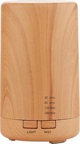 Behave® Aroma Diffuser - 125 ml - Hout kleur - Luchtbevochtiger - Verstuiver - Vernevelaar
