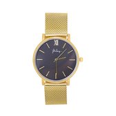 Yoonz - Yehwang - Dames Horloge - Stalen Horlogeband - Stainless Steel - Goud / Zwart
