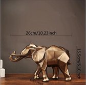 Beeld olifant - Goud - 26 cm - Resin