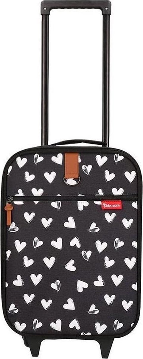 Kidzroom Hearts Handbagage koffer 40 cm - Zwart - Kidzroom