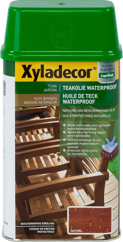 Xyladecor Teak Oil Waterproof - Huile protectrice - Naturelle - 1L