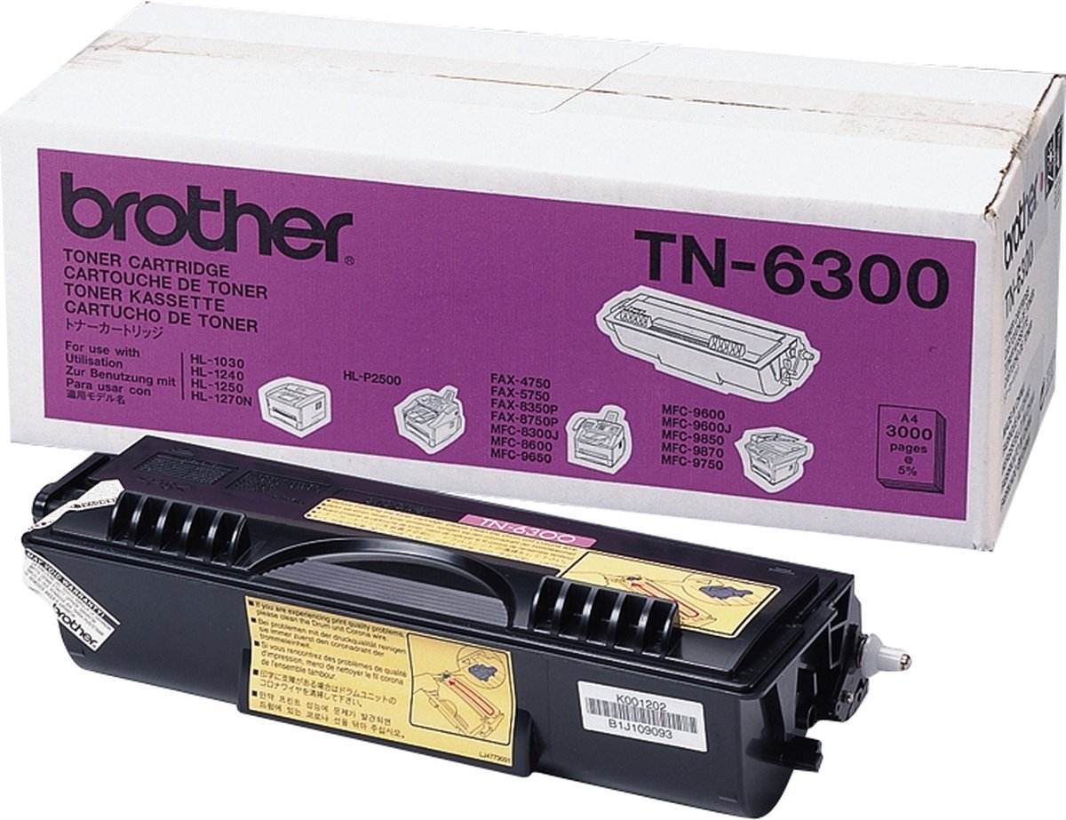 Brother TN-6300 Tonercartridge - Zwart