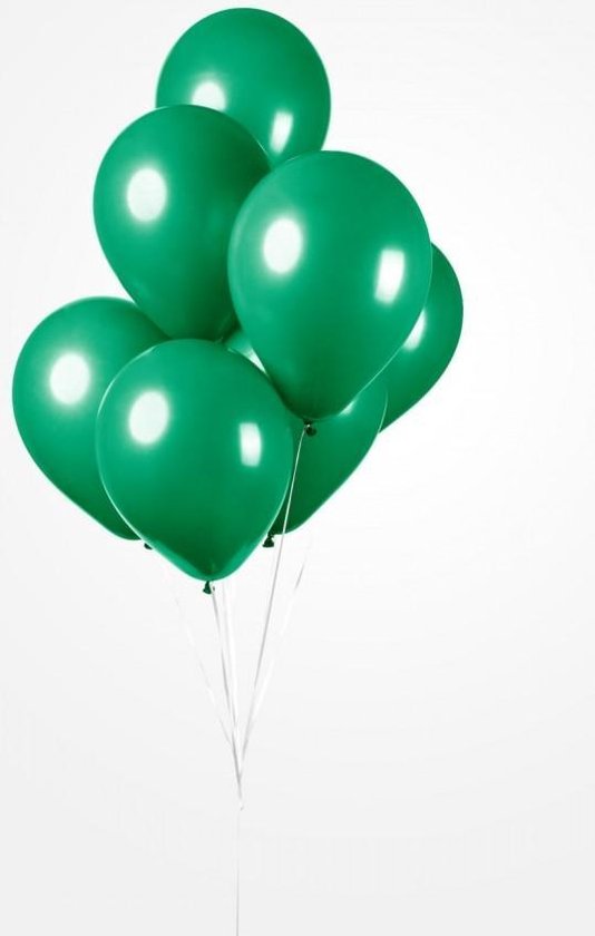 25 Ballonnen Groen, 30 cm , 100% biologisch afbreekbare Ballonnen, Helium geschikt, Verjaardag, Feest, Kerst
