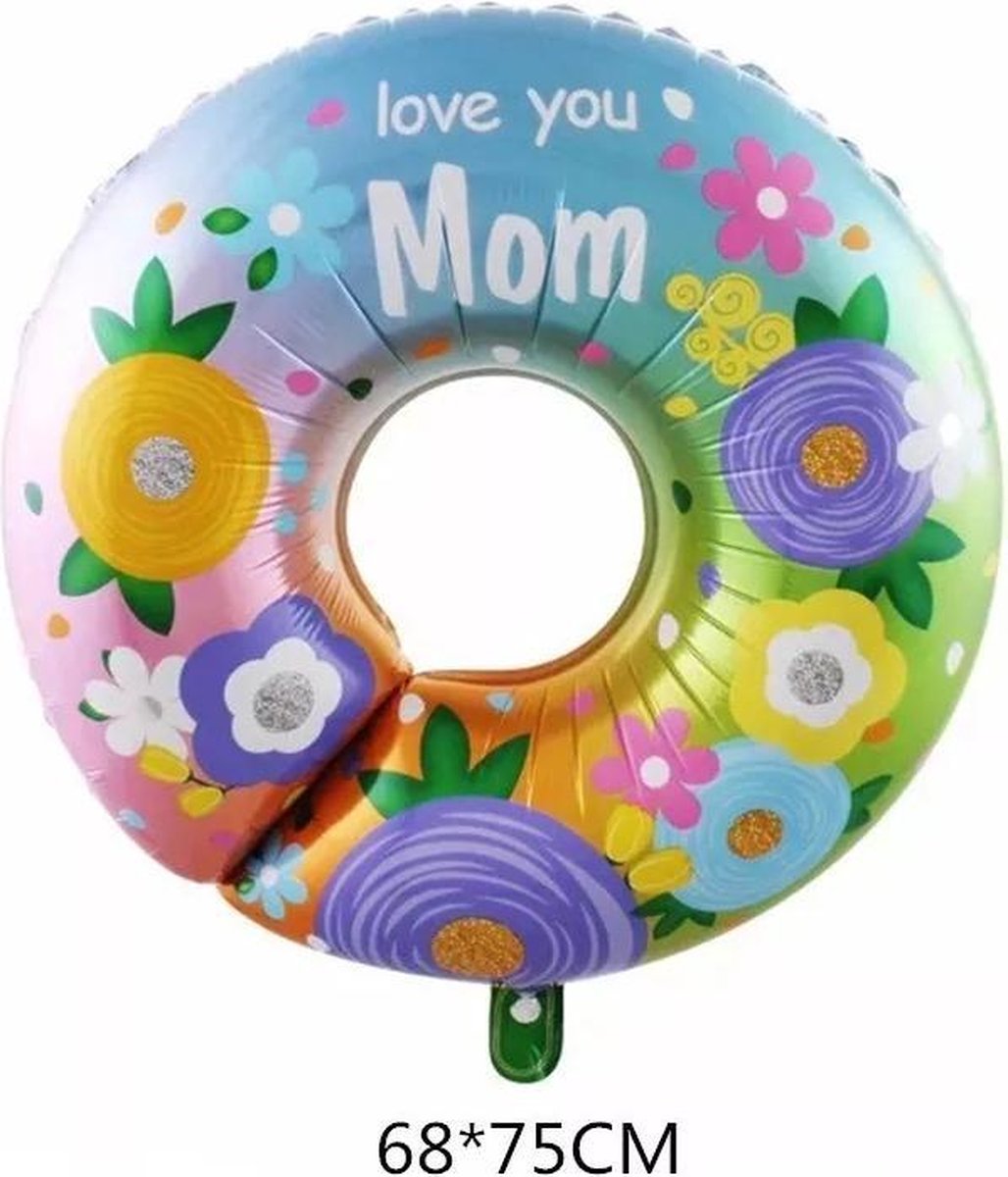 Ballon Moederdag Donut, 60 cm kindercrea