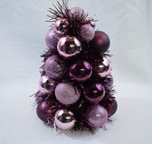 Mini kerstboom van kerstballen, roze: 30 x Ø 22 cm