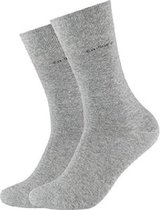 Camano Ca-Soft sokken unisex 2 PACK 35-38 L. grijs mel. naadloos zonder knellende elastiek