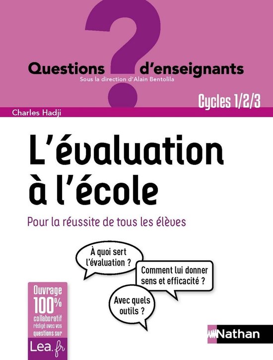 QUESTIONS D'ENSEIGNANTS - Ebook- L'évaluation à l'école,  ... - cover