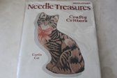 needle Treasures, Curtis Cat, borduurpakket, halve kruissteek op bedrukte canvas