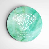 Muurcirkel Marmer looks | Shine Bright Like a Diamond - 90x90cm, Forex