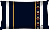 Sierkussen - Buitenkussen Truly Classic Donkerblauw Waterafstotend Bootkussen Monogram - Multicolor - 60 Cm X 40 Cm