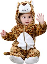 JAXY Baby Onesie - Baby Rompertjes - Baby Pyjama - Baby Pakje - Baby Verkleedkleding - Baby Kostuum - Baby Winterpak - Baby Romper - Baby Skipak - Baby Carnavalskleding - 12-18 Maanden - Luipaard Witte Buik