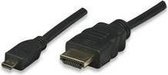 TECHly HDMI Aansluitkabel 5.00 m ICOC-HDMI-4-AD5 Zwart [1x HDMI-stekker - 1x HDMI-stekker D micro]