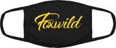 Foxwild mondkapje | Peter Gillis | Hatseflatse | Massa is kassa | grappig | gezichtsmasker | bescherming | bedrukt | logo | Zwart mondmasker van katoen, uitwasbaar & herbruikbaar.