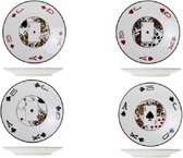 Cosy & Trendy Poker Cards - Bord - Wit - D16cm - Keramiek - (Set van 8)  en Yourkitchen E-kookboek Heerlijke Smulrecepten