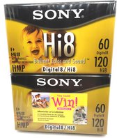 2 Pack Sony Hi8 HMP Brilliant Color and Sound Metal Particle Digital 8 / Hi8  / Video Camcorder Cassette Tapes