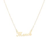 Nana dames ketting staal goudkleurig letter -"March"