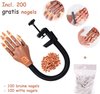 foto van Oefenhand voor kunstnagels – All-in-1 set – Incl. 200 kunstnagels – Nail trainer – Nail tips – Acrylnagels starterspakket – Oefen hand nagels