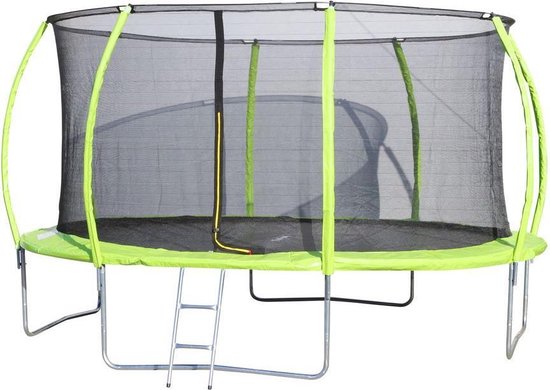 koper Middellandse Zee man Trampoline Premium rond diam. 366 cm (incl. net & ladder) | bol.com