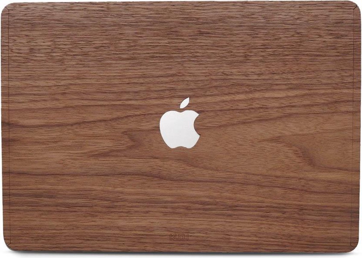 Kudu MacBook Pro 16 inch (2019-2020) SKIN - Restyle jouw MacBook met écht hout - Gemakkelijk aan te brengen - Handgemaakt in NL - Walnoot