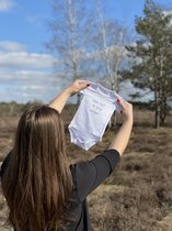 Biologisch rompertje met tekst | Papa heeft de tofste collega's | Zwart | 62/68