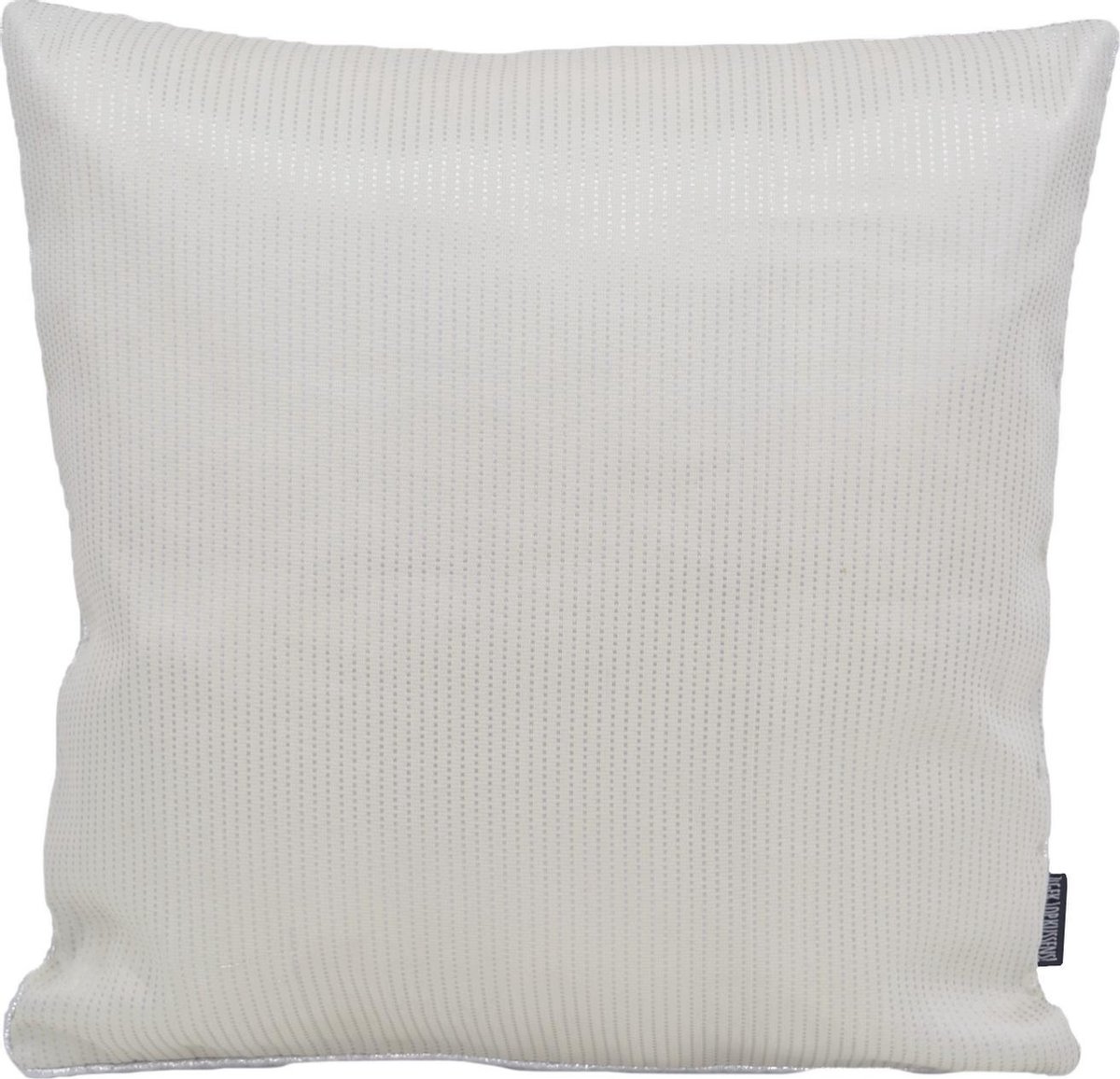 Gek op Kussens! Nura Wit / Zilver Kussenhoes | Polyester / Metallic | 45 x 45 cm