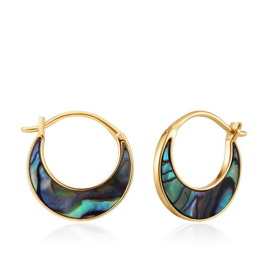 Orecchini Donna Ania Haie Turning Tides – Madreperla E Oro – Modello E027-07G – Chiusura Omega – Lunghi 1,8 Cm