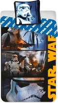 Dekbedovertrek Star Wars, Rogue One, 1 persoons 140x200, Katoen, kussen 70x90, Storm Troopers