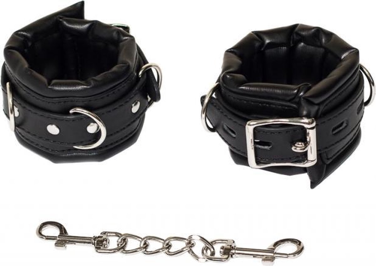 Goedkoopste Aanpasbare Handboeien - Verstelbaar - Cuffs - BDSM - Bondage - Luxe Verpakking - Party Hard - Masquerade - Zwart