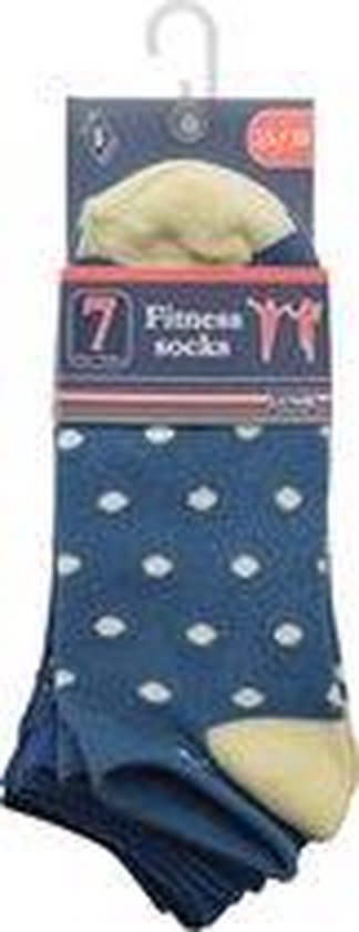 Meisjes Multipack sneaker sokjes - 7 paar meisjes fitness - hoogwaardige katoen - classic - maat 35/38 - enkelsokken