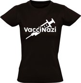 Vaccinazi dames t-shirt | vaccin | covid-19 | corona | virus |  Zwart