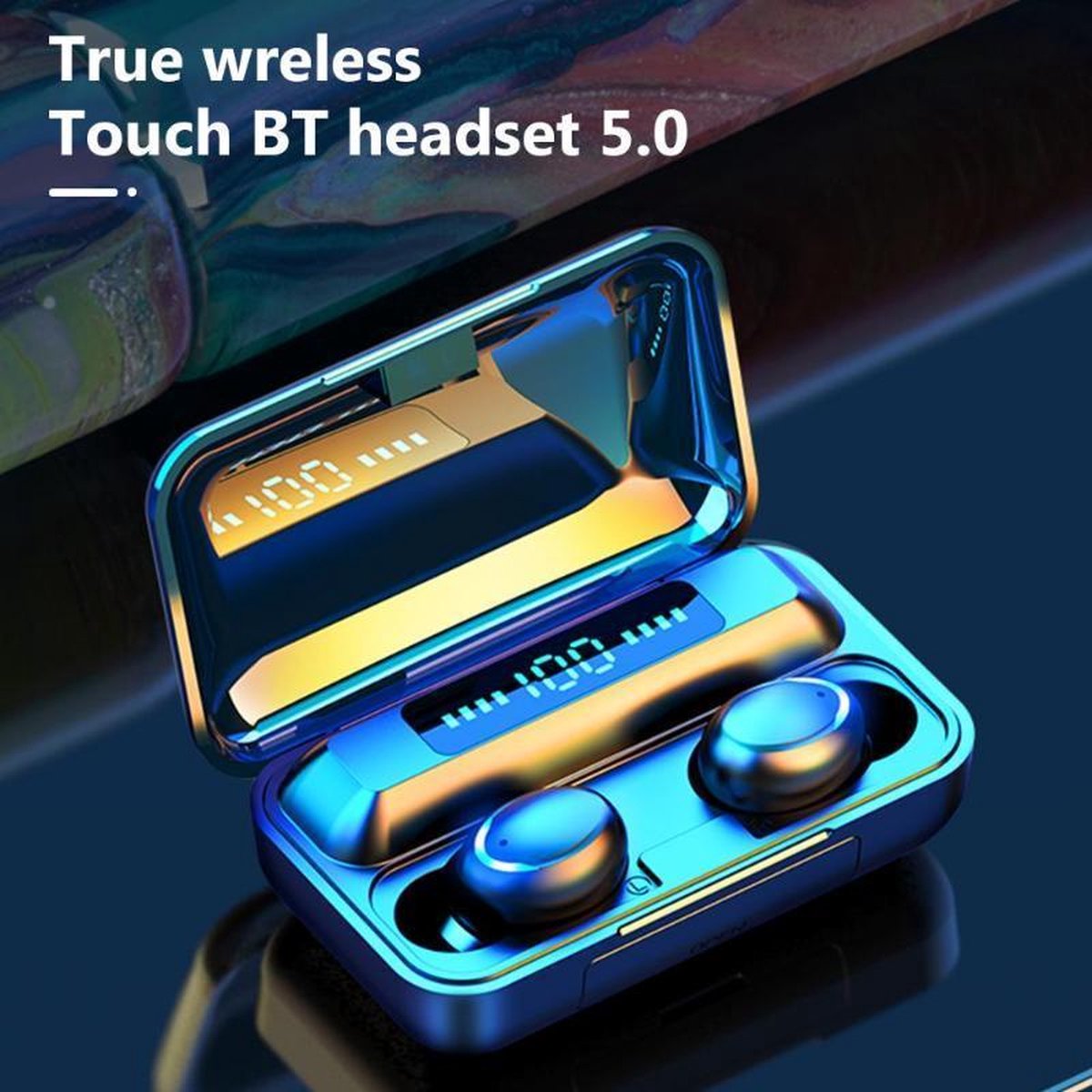 TR Deals | Draadloze Oordopjes - Wireless Headphones F9 - Draadloos - Draadloze Oordopje - Oortjes - Bluetooth - Oor - - In Ear - Earbuds - - Koptelefoon - Bluetooth TWS 5.1 Oortjes - Zwart | voor hem en haar