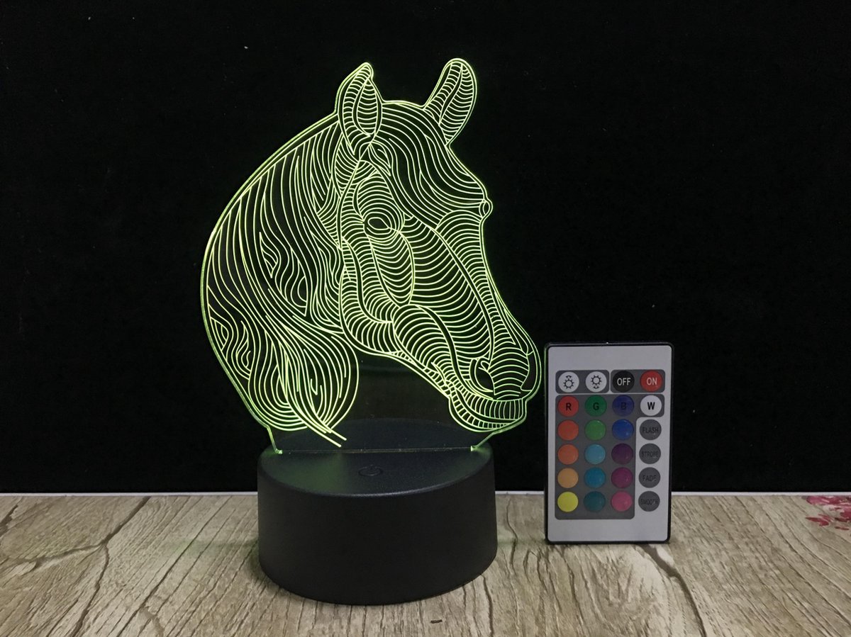 3D LED Creative Lamp Sign Paard - Complete Set