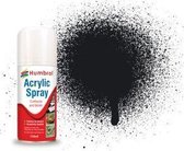 Humbrol #85 Black - Satin - Acryl spray Verf spuitbus