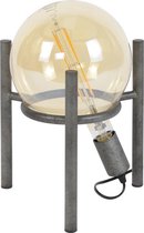 Industriële Tafellamp metaal houder lichtbol