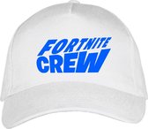 Witte Pet – Cap met Blauw “ Fortnite Crew “ logo
