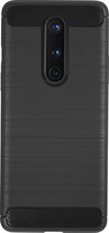 BMAX Carbon soft case hoesje voor OnePlus 8 / Soft cover / Telefoonhoesje / Beschermhoesje / Telefoonbescherming - Zwart