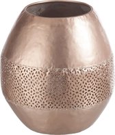 J-Line Kaarshouder Strook Gaatjes Metaal/Glas Rose Goud Small Set van 2 stuks