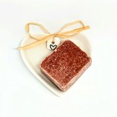 Amberblokje met organza zakje - mooi als cadeau - origineel AMBER geurblokje uit Marokko
