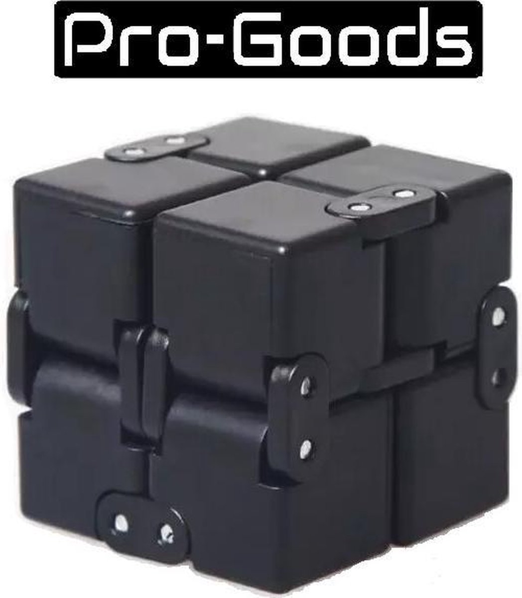 Pro-Goods - Infinity cube zwart Fidget cube Fidget toy Fidget toys Fidgets - speelgoed jonge
