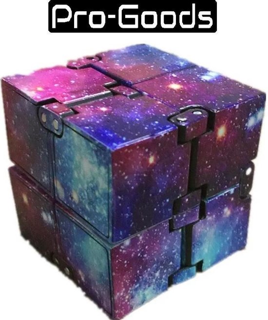 Pro-Goods - Infinity cube Space Kleuren – Fidget cube – Fidget toy – Fidgets - speelgoed jongens – speelgoed meisjes – Anti stress – Pop it – Fidget pad – stressbal – Friemelkubus – Friemel kubus – Tiktok – Fidget spinner Fidget gadget -Magic cube