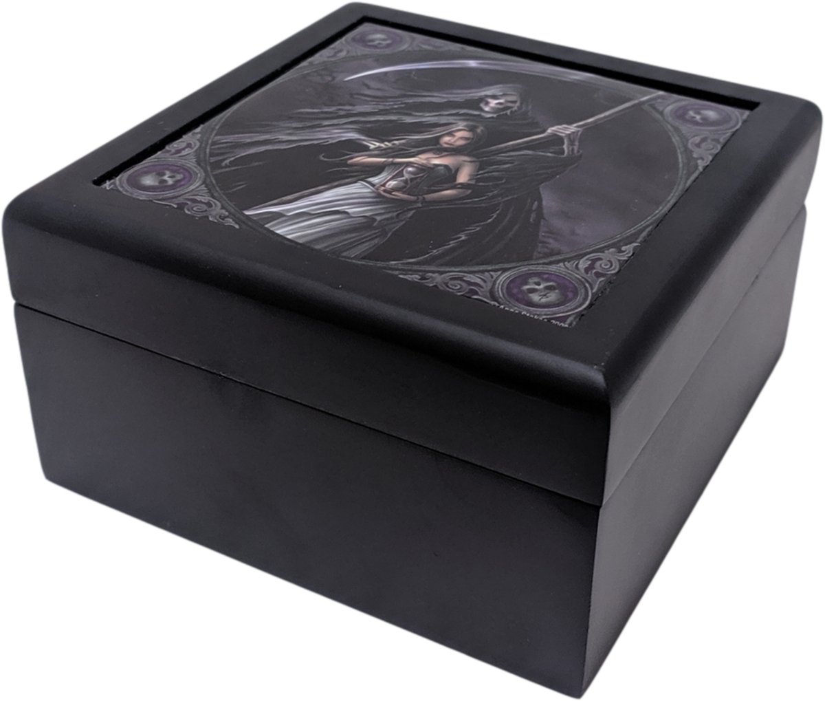 Gothic sieradendoosje duister 12,5 cm zwart sieradenkistje | GerichteKeuze