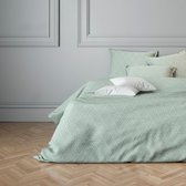 Mistral Home  Dekbedovertrek - 240x220 cm - 100% katoen satijn - 2 kussenslopen - Groen, wit