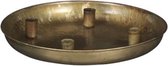 Mica - Kandelaar - Schaal - Brons/goud - 4 Kaarsen - Rond 30 cm