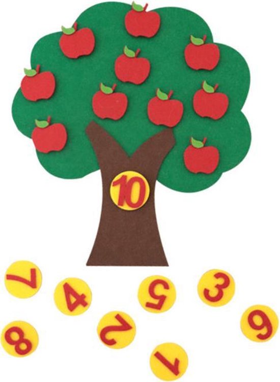 Thumbnail van een extra afbeelding van het spel 5 items Montessori speelgoed pakket: leerklok - tellen - naaien