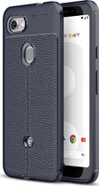 Google Pixel 3a Hoesje - Mobigear - Luxury Serie - TPU Backcover - Blauw - Hoesje Geschikt Voor Google Pixel 3a