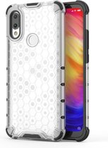 Xiaomi Redmi 7 Hoesje - Mobigear - Honeycomb Serie - Hard Kunststof Backcover - Transparant - Hoesje Geschikt Voor Xiaomi Redmi 7