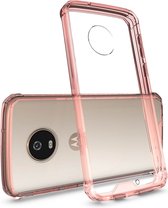 Motorola Moto G6 Hoesje - Mobigear - Crystal Serie - Hard Kunststof Backcover - Transparant / Roze - Hoesje Geschikt Voor Motorola Moto G6